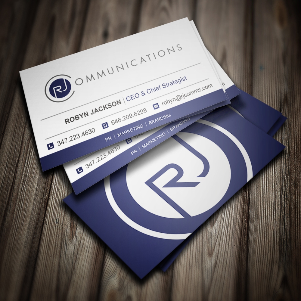 RJ Communications logo design by Kindo