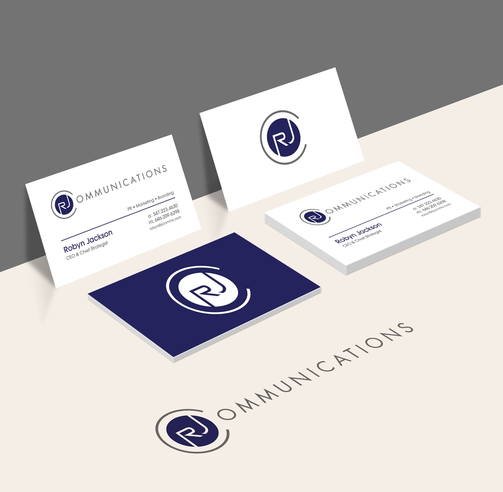RJ Communications logo design by abss