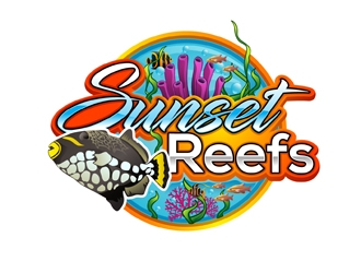 Sunset Reefs logo design by DreamLogoDesign