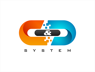 C & D Systems logo design by hole