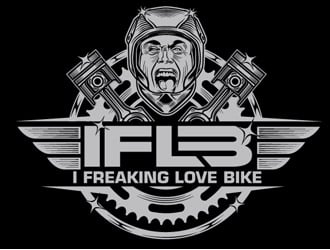I Freaking Love Bikes  IFLB for short logo design by shere