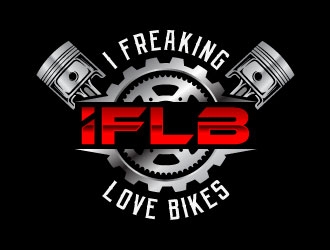 I Freaking Love Bikes  IFLB for short logo design by daywalker