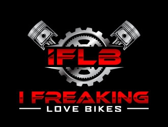 I Freaking Love Bikes  IFLB for short logo design by daywalker