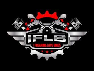 I Freaking Love Bikes  IFLB for short logo design by jaize