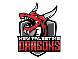 New Palestine Dragons logo design by vishalrock