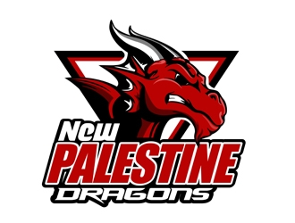 New Palestine Dragons logo design by veron