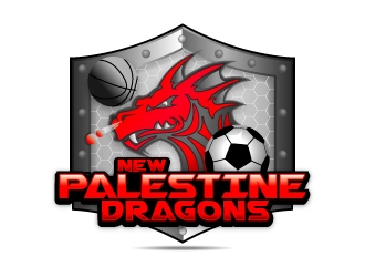 New Palestine Dragons logo design by dshineart