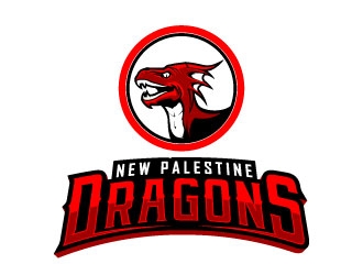 New Palestine Dragons logo design by daywalker