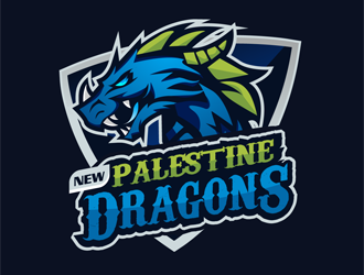New Palestine Dragons logo design by enzidesign