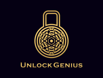 Unlock Genius logo design by BlessedArt
