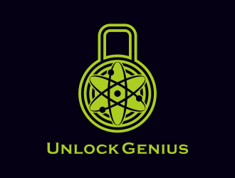 Unlock Genius logo design by BlessedArt