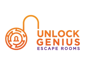 Unlock Genius logo design by jacobwdesign