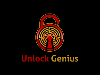 Unlock Genius logo design by SmartTaste