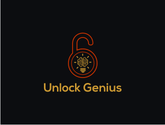 Unlock Genius logo design by logitec