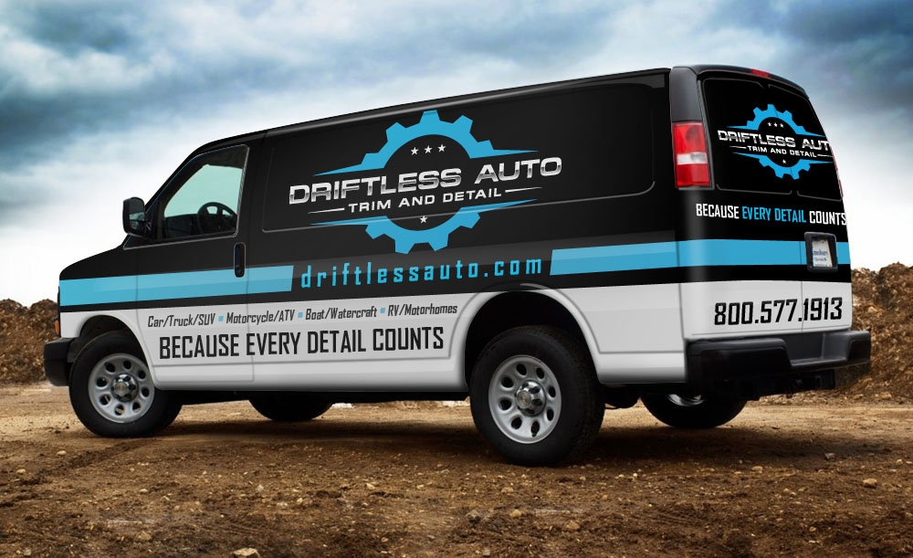 Driftless Auto Trim and Detail logo design by scriotx