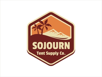 Sojourn Tent Supply Co. logo design by gitzart