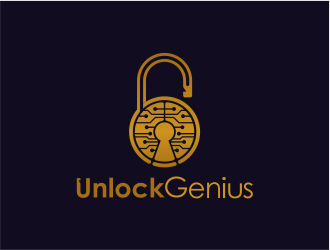 Unlock Genius logo design by amazing