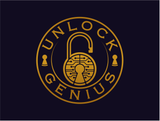 Unlock Genius logo design by amazing