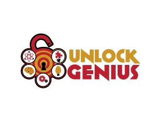 Unlock Genius logo design by zenith