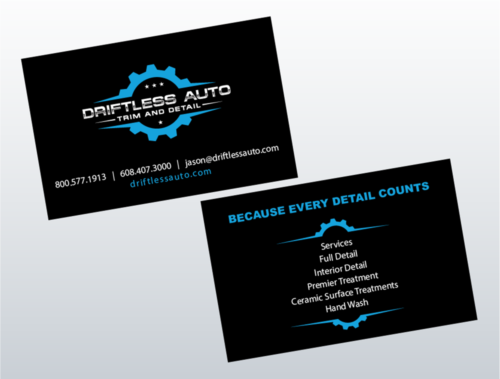 Driftless Auto Trim and Detail logo design by BeDesign