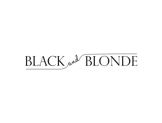 Black and Blonde logo design by Girly