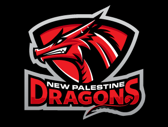 New Palestine Dragons logo design by scriotx