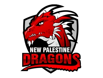 New Palestine Dragons logo design by xteel
