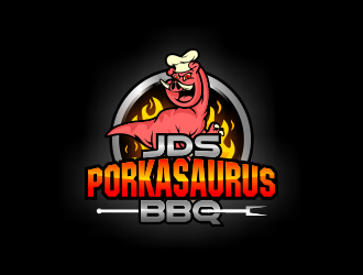 JDs Porkasaurus BBQ logo design by madjuberkarya