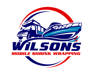 Wilsons mobile shrink wrapping  logo design by THOR_