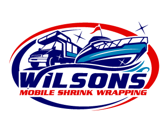 Wilsons mobile shrink wrapping  logo design by THOR_