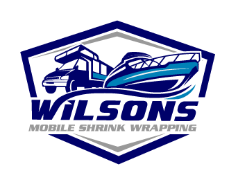 Wilsons mobile shrink wrapping  logo design by THOR_