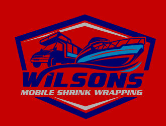 Wilsons mobile shrink wrapping  logo design by THOR_