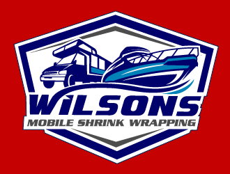 Wilsons mobile shrink wrapping  logo design by THOR_