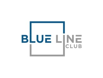 blue line club logo design by bricton