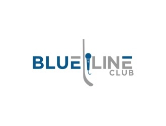 blue line club logo design by bricton