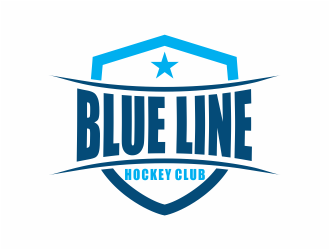blue line club logo design by Girly