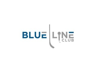 blue line club logo design by bricton
