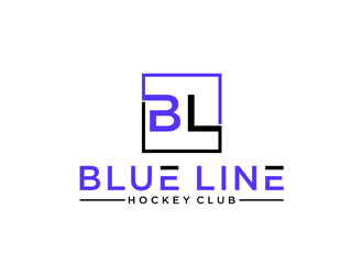 blue line club logo design by johana