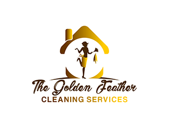 The Golden Feather Cleaning Service  logo design by OxyGen