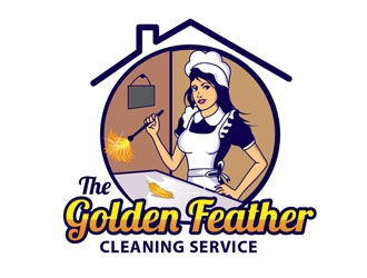 The Golden Feather Cleaning Service  logo design by LucidSketch
