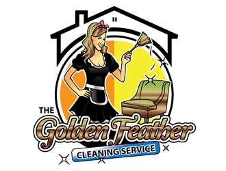 The Golden Feather Cleaning Service  logo design by shere
