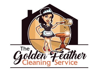 The Golden Feather Cleaning Service  logo design by shere