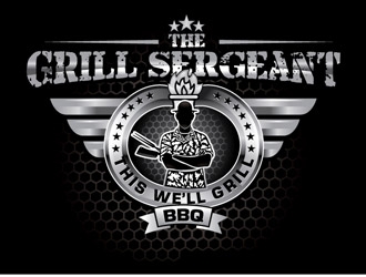 The Grill Sergeant BBQ logo design by shere
