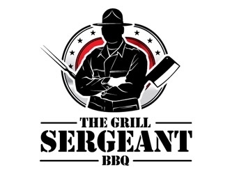 The Grill Sergeant BBQ logo design by shere