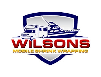 Wilsons mobile shrink wrapping  logo design by daywalker