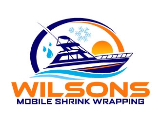 Wilsons mobile shrink wrapping  logo design by daywalker