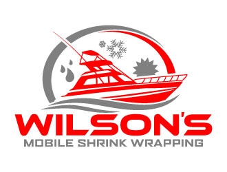 Wilsons mobile shrink wrapping  logo design by daywalker