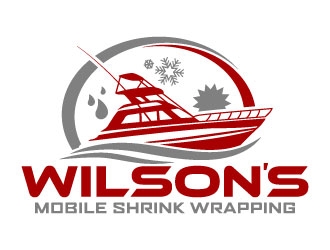 Wilsons mobile shrink wrapping  logo design by daywalker
