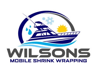 Wilsons mobile shrink wrapping  logo design by daywalker