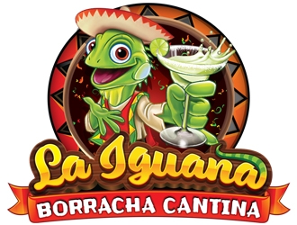 La Iguana Borracha Cantina logo design by ZedArts